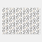 ベビーペンギン誕生日またはクリスマス ラッピングペーパーシート (正面3)