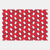 ベビーペンギン誕生日またはクリスマス ラッピングペーパーシート (正面2)