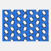 ベビーペンギン誕生日またはクリスマス ラッピングペーパーシート (正面)