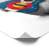 ベビーペンギン遊ズコロラド州旗ギター ポスター (角)