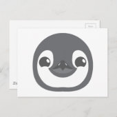 ベビーペンギン顔 ポストカード (正面/裏面)