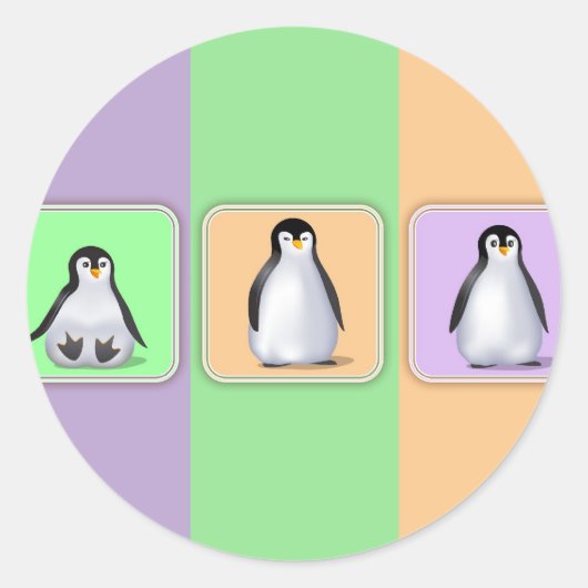 ベビーペンギン ラウンドシール (正面)