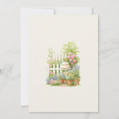 ベビーペーターラビットガーデンベイビーシャワー 招待状 (裏面)