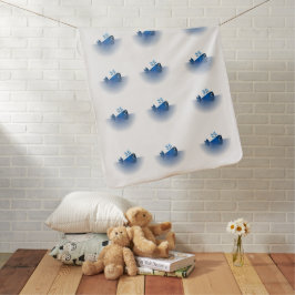 ベビーホエールウォーター色ブルーかわいい子供部屋毛布 ベビー ブランケット