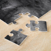 ベビーホッキョクグマ、白黒 ジグソーパズル (側面)