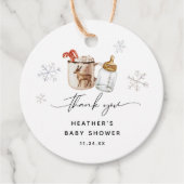 ベビーホットチョコレートの外は冷たい冬のシャワー フェイバータグ (正面)