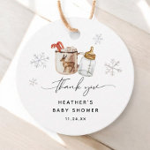 ベビーホットチョコレートの外は冷たい冬のシャワー フェイバータグ