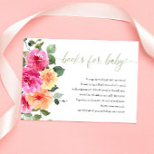 ベビーホットピンクオレンジ明るいフローラ牡丹のための本 エンクロージャーカード