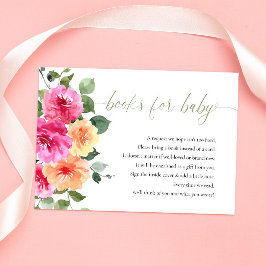 ベビーホットピンクオレンジ明るいフローラ牡丹のための本 エンクロージャーカード