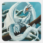 ベビーホワイトウィンタードラゴン スクエアシール (正面)