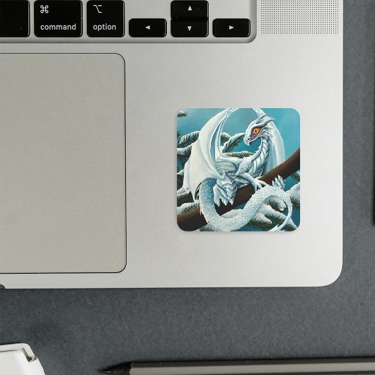 ベビーホワイトウィンタードラゴン スクエアシール