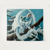 ベビーホワイトウィンタードラゴン タペストリー (正面(横))