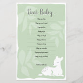 ベビーホワイトガーデンディアベビー親愛シャワーゲーム (正面)