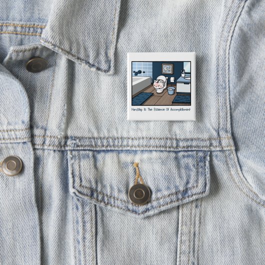 ベビーホワイトタイガー苦難バッジおもしろい漫画キャット 缶バッジ (インサイチュ)