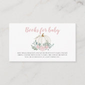 ベビーホワイトリトルカボチャ赤ちゃんシャワー用の本 エンクロージャーカード (正面)