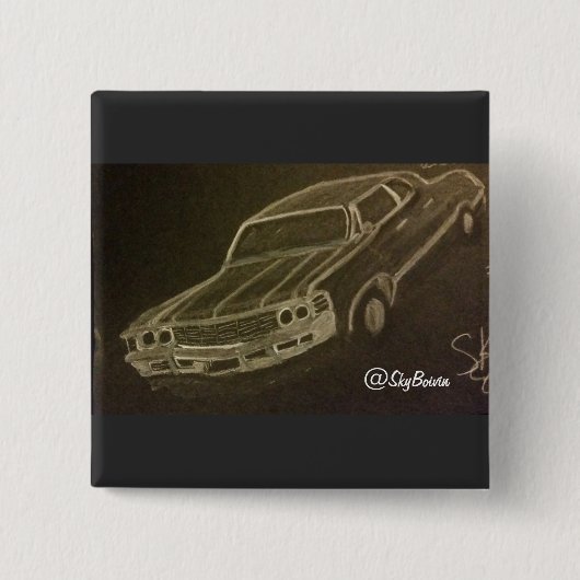 ベビーボタンの正方形 缶バッジ (正面)