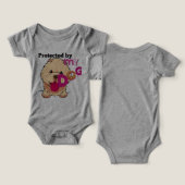 ベビーボディスーツ – かわいい動物のデザイン (デザイン正面&裏面)