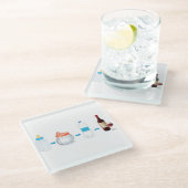 ベビーボトルからワインボトルガラスコースター ガラスコースター (アングル)