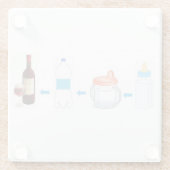 ベビーボトルからワインボトルガラスコースター ガラスコースター (裏面)