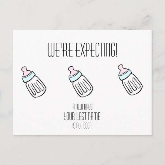 ベビーボトルはがき 案内ポストカード (正面)