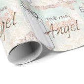 ベビーボトルスウィートエンジェルベビーシャワーラッピング紙 ラッピングペーパー (ロールコーナー)