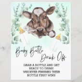 ベビーボトルドリンクオフゲームシャワー牛ふくらはぎ (裏面)