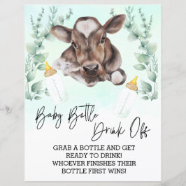 ベビーボトルドリンクオフゲームシャワー牛ふくらはぎ