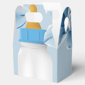 ベビーボトル ベビーシャワー お土産 ボックス 青 (オープン)