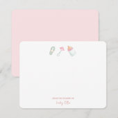 ベビーボトル&ラトルfrom the子供部屋フラット サンキューカード (正面/裏面)