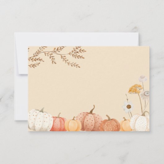 ベビーボホカンプキンベビーシャワー用の本 ノートカード (裏面)