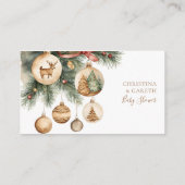 ベビーボホクリスマスベビーシャワー用の本 エンクロージャーカード (裏面)