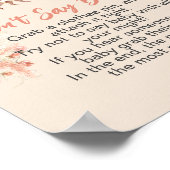 ベビーボホサファリピンクパンパスグラスと言わない ポスター (角)