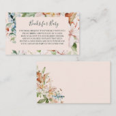 ベビーボホフローラベビーシャワー用ブックス エンクロージャーカード (正面/裏面)