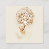 ベビーボホベアテーマベビーシャワー用の本 エンクロージャーカード (裏面)