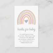 ベビーボホレインボインボーカワイボーイベビーシャワー用の本 エンクロージャーカード (正面)