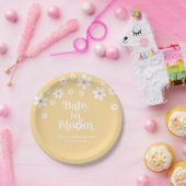 ベビーボホ開花デイジーイエローベイビーシャワー ペーパープレート (パーティー)