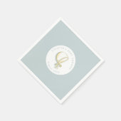 ベビーボンネットベビーシャワーブルー スタンダードカクテルナプキン (角)