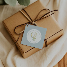 ベビーボンネットベビーシャワーブルー フェイバータグ