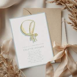 ベビーボンネットベビーシャワー招待状 セーブザデート