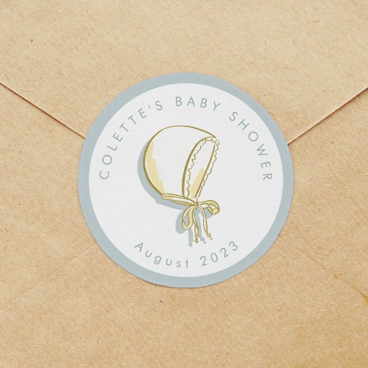 ベビーボンネットベビーシャワー ラウンドシール