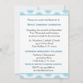 ベビーボーイの洗礼 青い星 B561 招待状 (裏面)