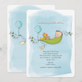 ベビーボーイシャワー招待状 招待状 (正面/裏面)