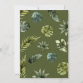 ベビーボーイ トロピカル ジャングル サファリ 動物 シャワー 招待状 (裏面)