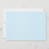 ベビーボーイ ブルー ストライプ 誕生発表 招待状 (裏面)