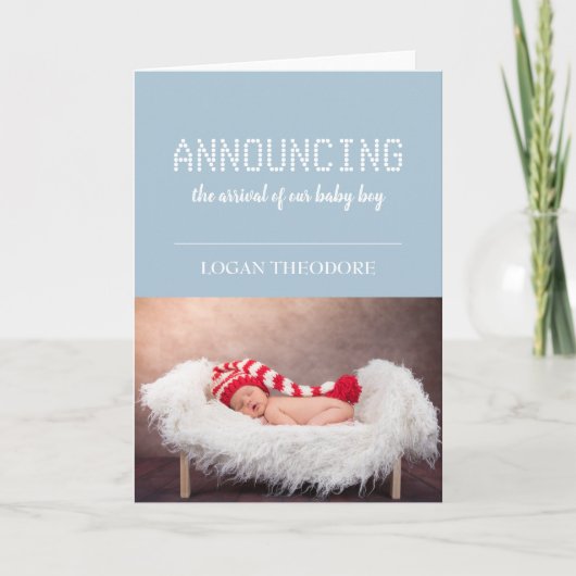 ベビーボーイ | 誕生お知らせパーソナライズカード 案内状 (正面)
