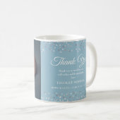 ベビーボーイ 誕生お知らせ ブルー ありがとう コーヒーマグカップ (正面右)