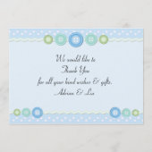 ベビーボーイ 誕生のお知らせ 案内状 (裏面)