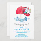 ベビーボーイ　遠距離シャワーの郵便招待状 招待状 (正面/裏面)