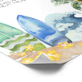 ベビーボードビーチベビーシャワーベビーと言わない ポスター (角)