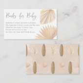 ベビーボード上のベビーシャワーブックベビーカード エンクロージャーカード (正面/裏面)